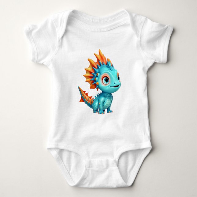 Body Dragon extraterrestre mignon, turquoise (Devant)