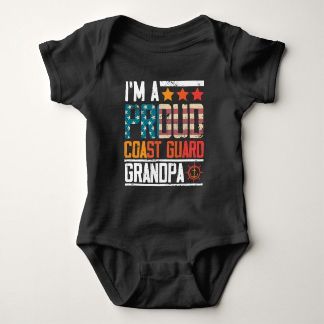 Body Drapeau américain du grand-père de la Garde côtièr (Devant)