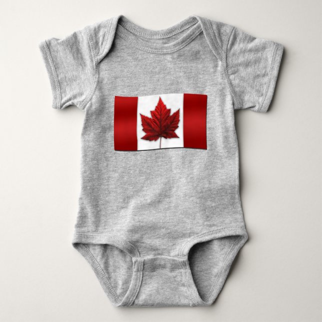 Body Drapeau Baby Canada souvenir biologique en une piè (Devant)