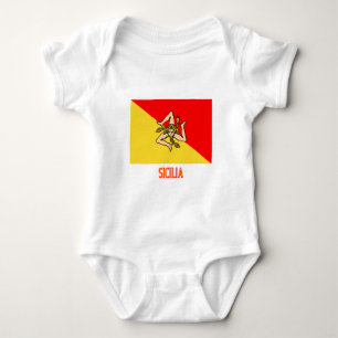Body Drapeau de Sicilia avec le nom