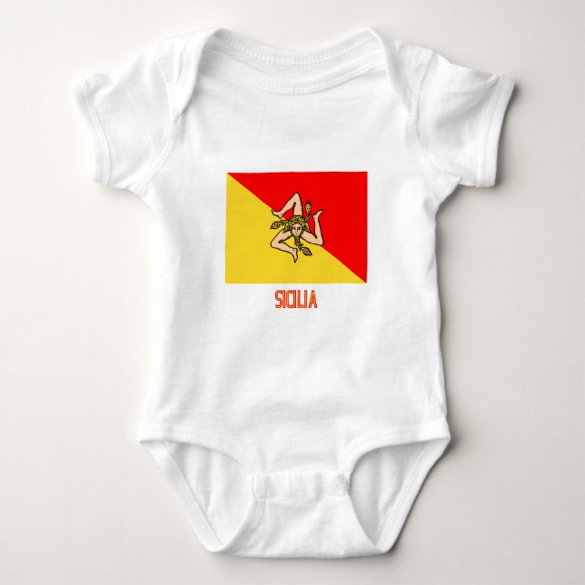 Body Drapeau de Sicilia avec le nom (Devant)