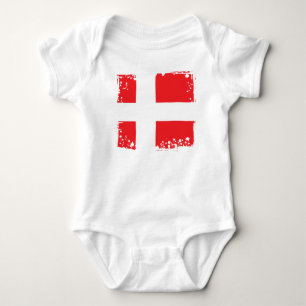 Body Drapeau du Danemark, tissu frais de bébé du dano