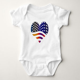 Body drapeau etats-unis cœur amour américain honneur tr