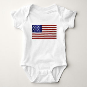 Body Drapeau Faux Rouge Blanc Bleu Cuir USA