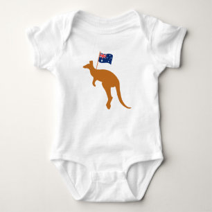 Body drapeau kangourou australien blanc