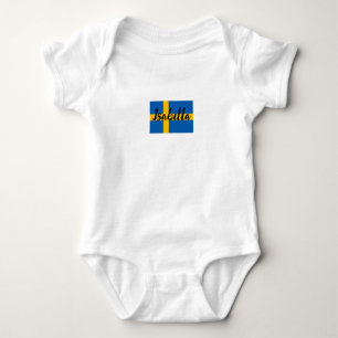 Body Drapeau moderne de Suède Mignon nom personnalisé s