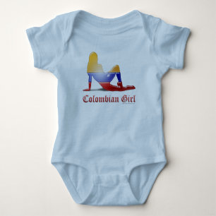 Body Drapeau Silhouette pour fille colombienne