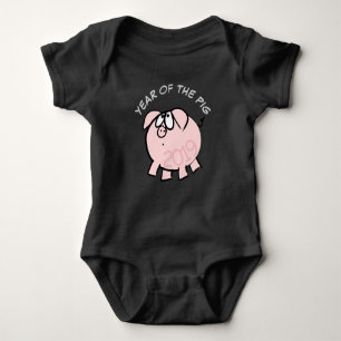 Body Drôle 4 Dessin Illustration Pink Pig personnalisé