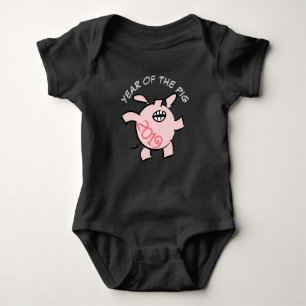 Body Drôle 5 dessin animé Cochon rose 2019 Bébé B