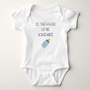 Body Drôle Baby Bodysuit Verre de la Maison Blanche