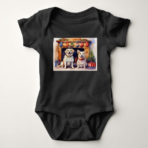 Body Drôle Chien Noël Baby Bodysuit