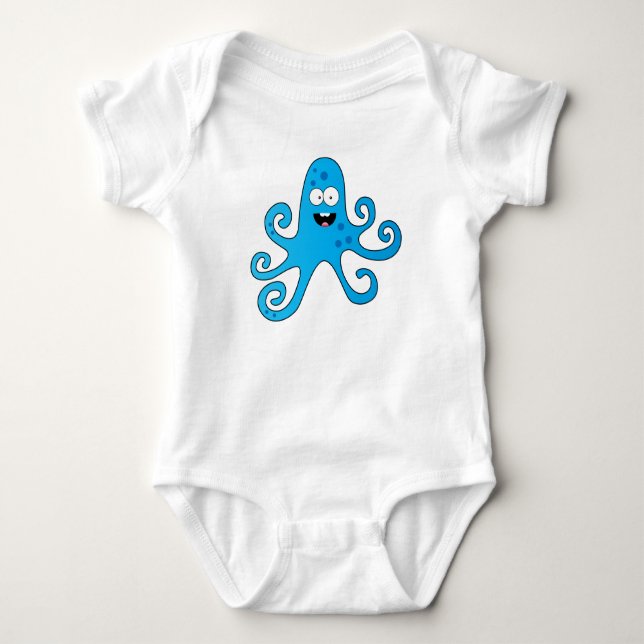 Body Drôle dessin animé bébé garçon poulpe (Devant)