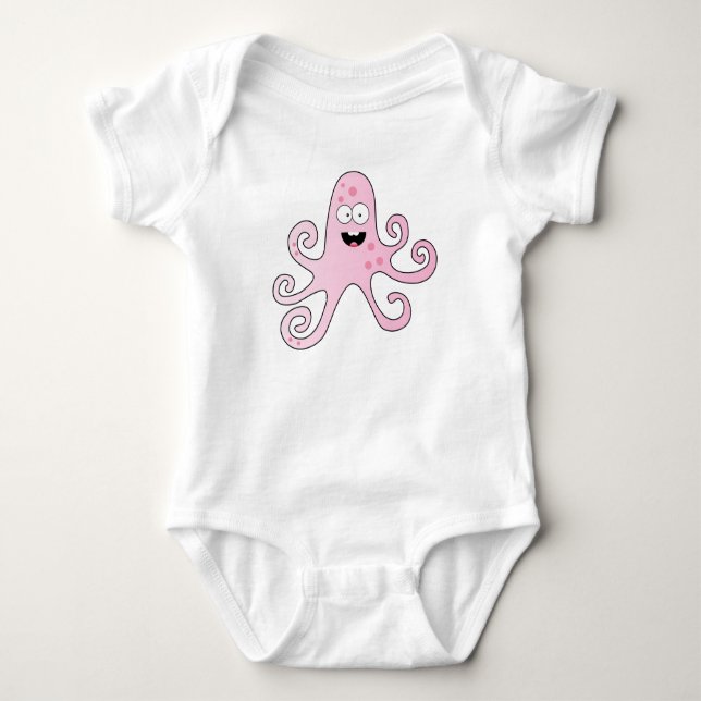 Body Drôle dessin animé bébé poulpe (Devant)