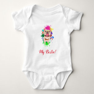 Body Drôle mignon Frenchie Chien Baby Bodysuit