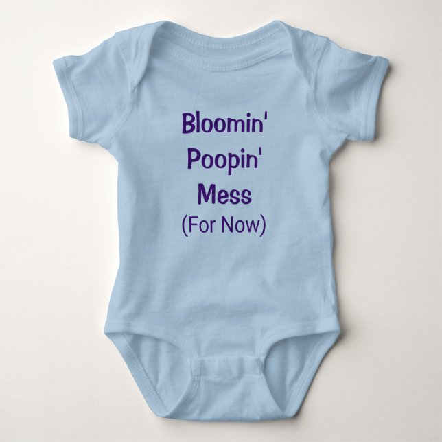 Body Drôle mignon Poopin Mess Poop Humour bébé Garçon R (Devant)