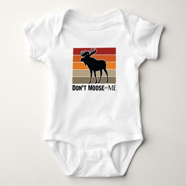 Body Drôle Ne pas Moose avec moi Retro (Devant)