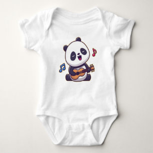 Body Drôle Panda jouer de la musique, Panda mignonne, O