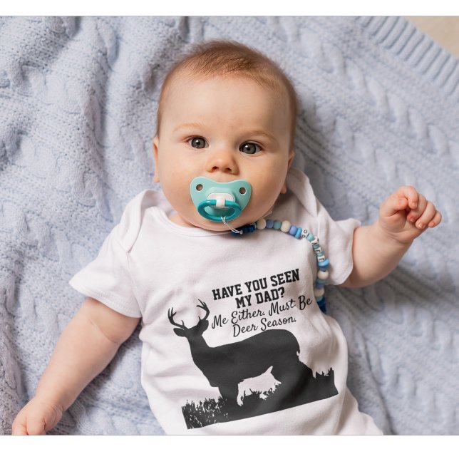 Body Drôle saison de chasse aux cerfs Papa Citation (Adorable hunting themed baby diaper shirt for the new dad who is always hunting)