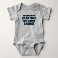 Drôle Skiing Jersey Bodysuit pour bébé