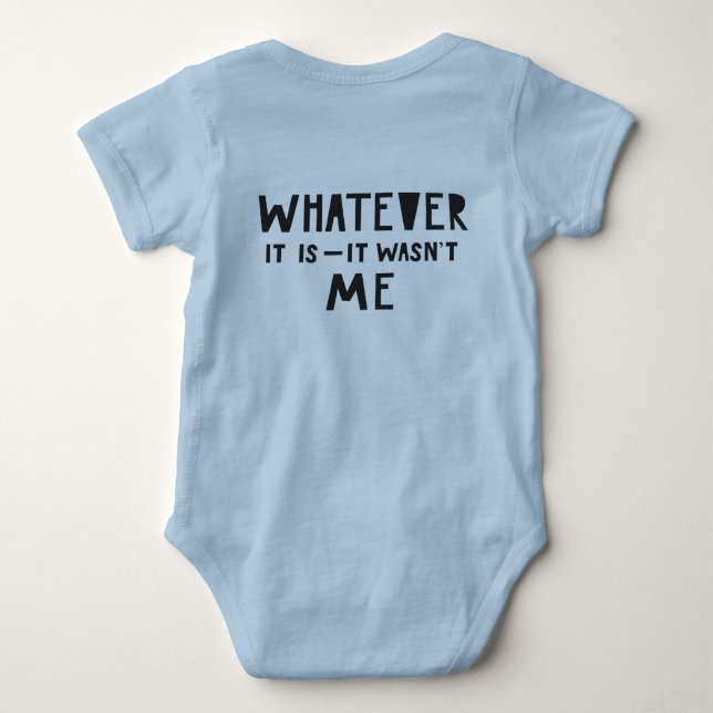 Body Drôle Texte créatif 'It Wast Me' Blue Boy (Dos)