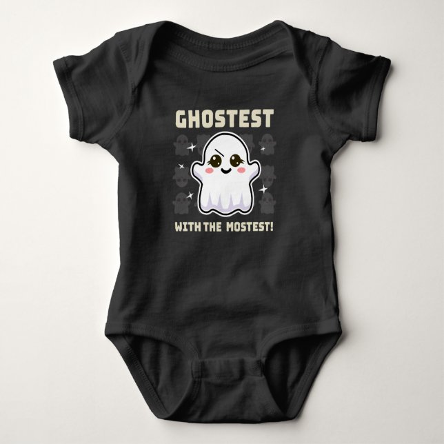 Body Éffrayant Kawaii Ghost Halloween Baby. Bodysuit (Devant)