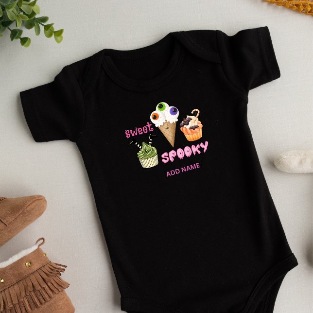 Body Éffrayant sucré personnalisé (Personalized Sweet Spooky Baby Bodysuit)