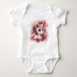 Body Elégant Aquarelle Unicorne Pour Bébés