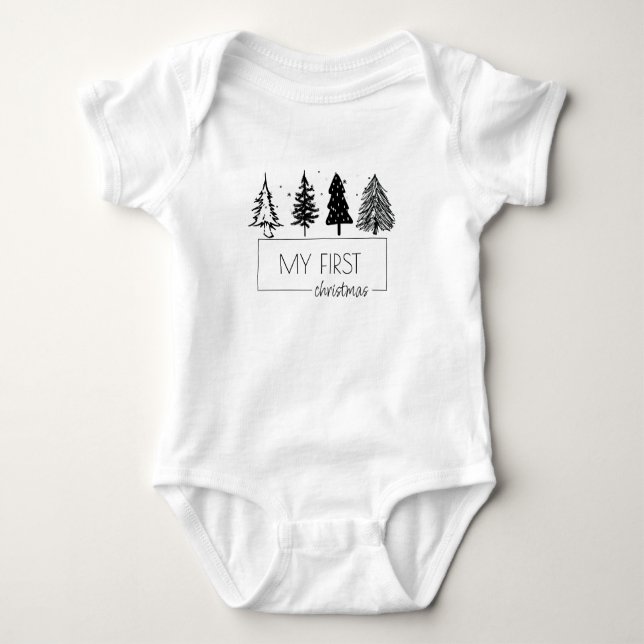 Body Élégant minimaliste Mon premier Noël (Devant)