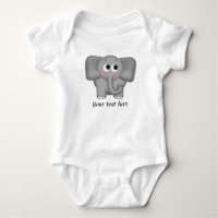 Éléphant adorable - Onsie infantile personnalisé