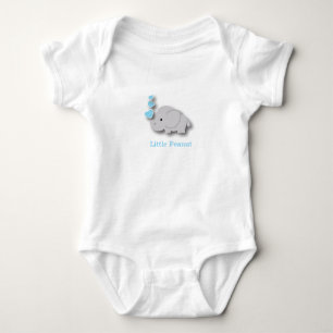 Body 🐘 éléphant de bébé bleu et gris - Petite cacahuèt
