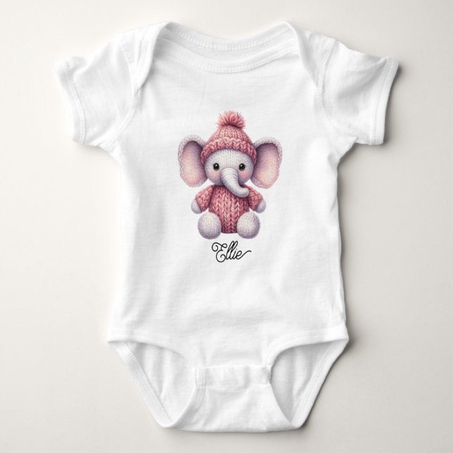 Body Éléphant de bébé tricoté mignon (Devant)