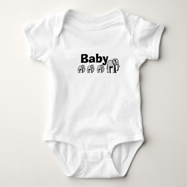 Body éléphant double face personnalisable (Devant)