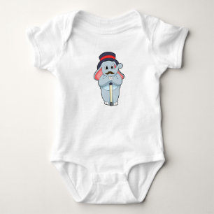 Body Éléphant en gentleman avec chapeau et canne