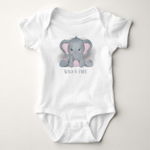 Body éléphant mignon unisexe ajouter du texte