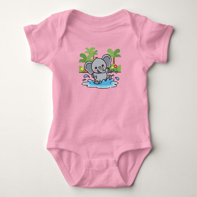 Body Éléphant Splash Petit et Enjoué (Devant)