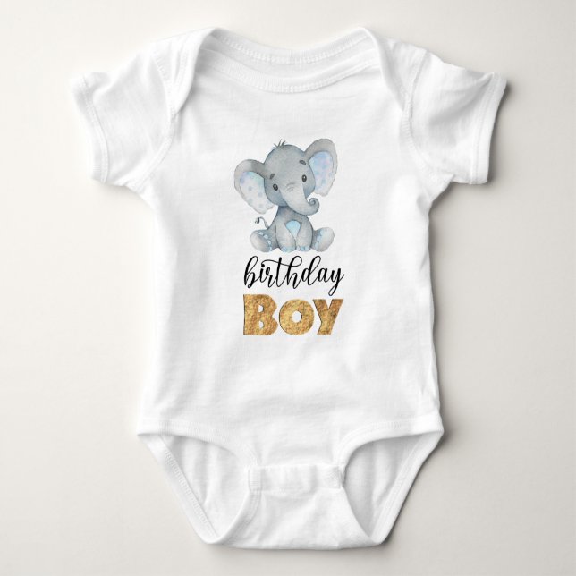 Body Elephant Wild Un 1er Anniversaire Bodysuit bébé (Devant)