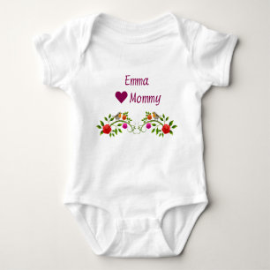 Body Emma Hearts Aime Maman Twins Fleurs Oiseaux