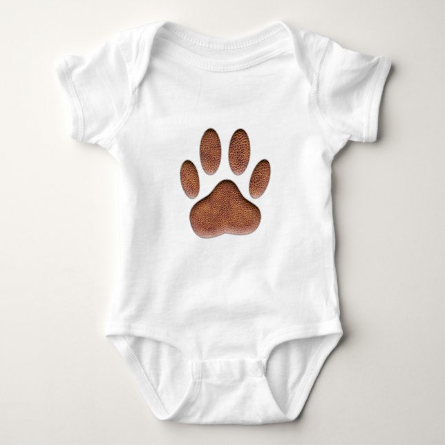 Body Empreinte de patte de chien de Texture en cuir (Devant)
