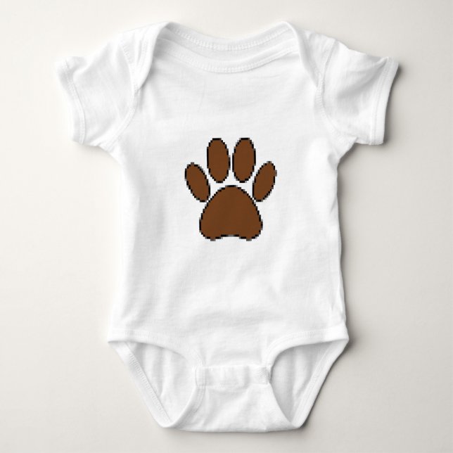 Body Empreinte de patte de chien Pixel (Devant)