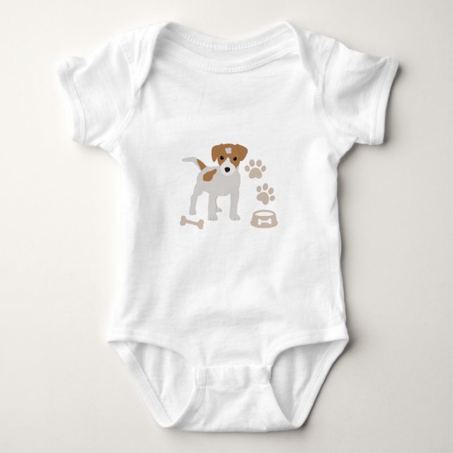 Body Empreinte de patte de chiot de chien mignon Motif (Devant)