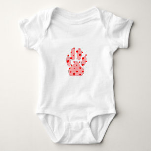 Body Empreinte de patte rose avec des coeurs