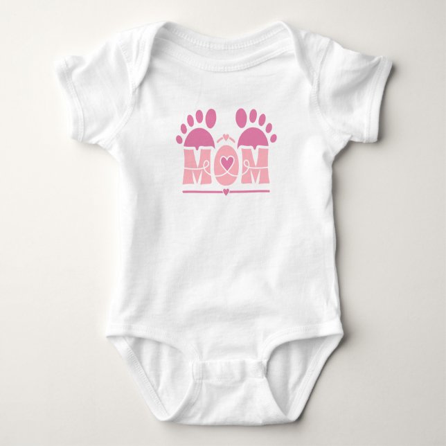 Body Empreinte de pied de coeur de MAMAN (Devant)