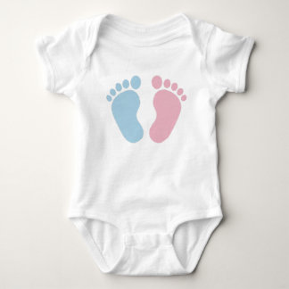 Body Empreintes de Bébé Rose ou Bleue - Annonce du Sexe