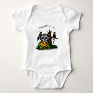 Body En attente d'Halloween, Bat mignonne et Corbeau