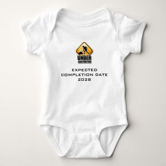 Body En construction Funny Baby Grow (Devant)
