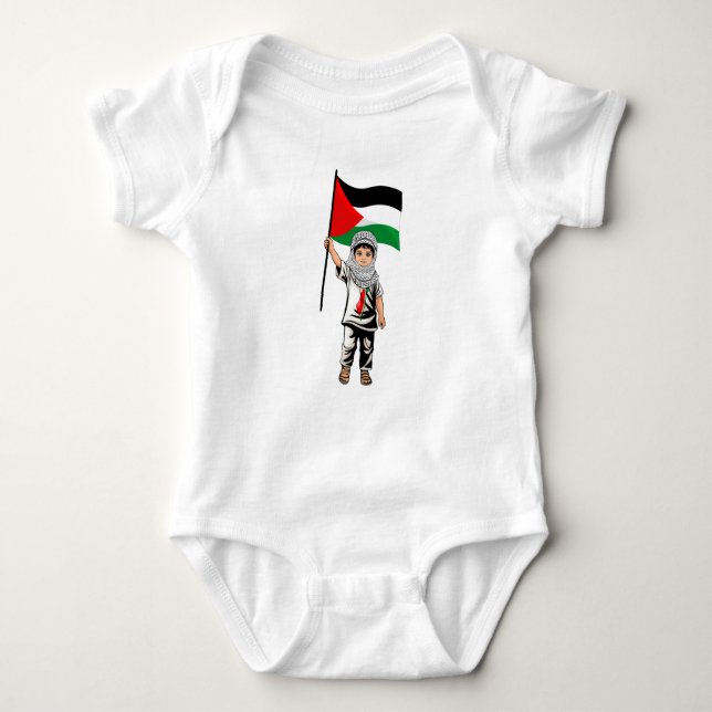 Body Enfant avec le drapeau de Keffiyeh Palestine (Devant)