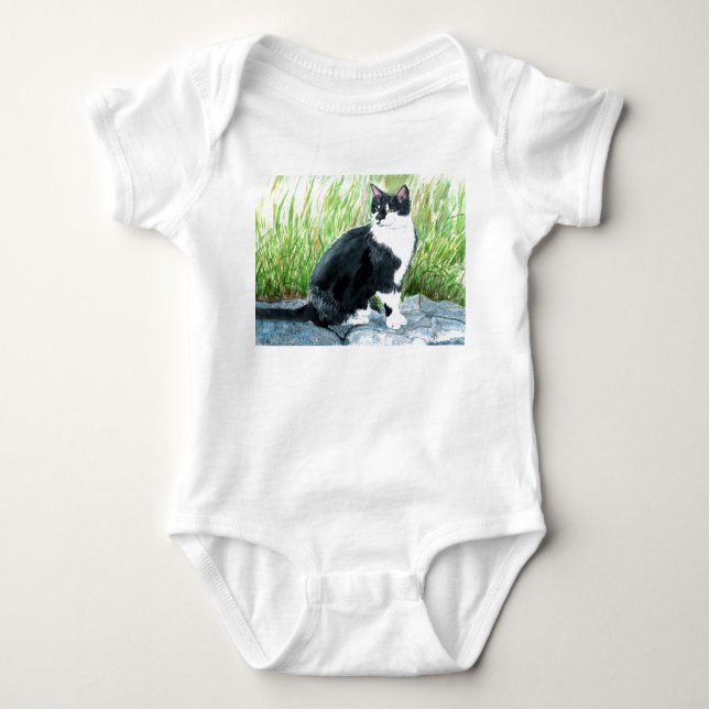 Body Enfant de chat Tuxedo Onsie/rameper (Devant)