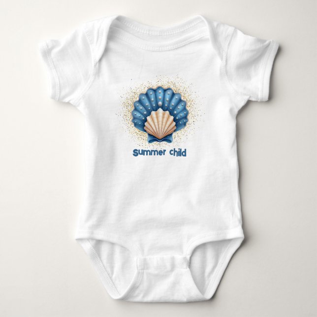 Body Enfant d'été - Bodysuit bébé avec Seashell Design (Devant)