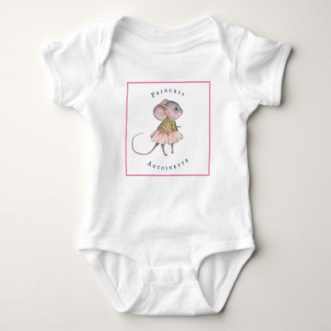 Body Enfant Rose Bleu Fille Rat Souris Personnelle Prin (Devant)