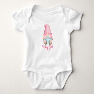 Body Enfant rose Gnome Girl Aquarelle